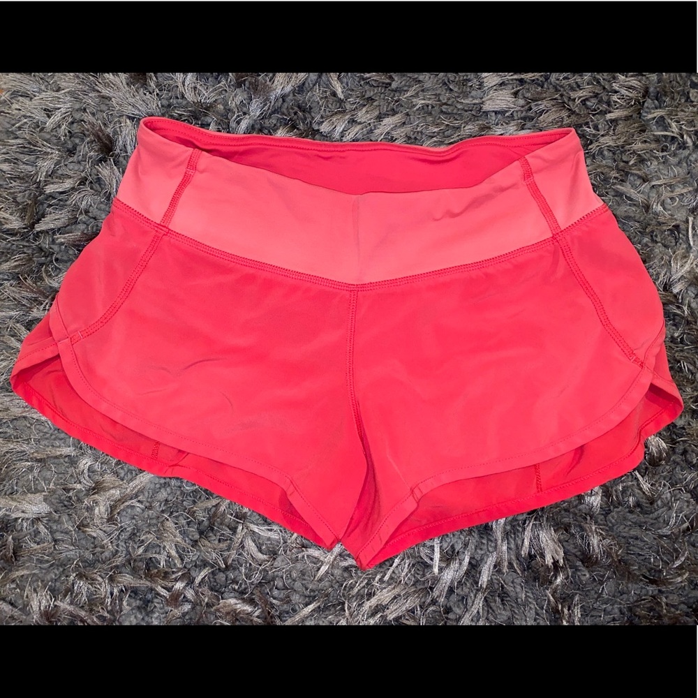 Lululemon hot pink speed ups 2.5” size 4!!!!